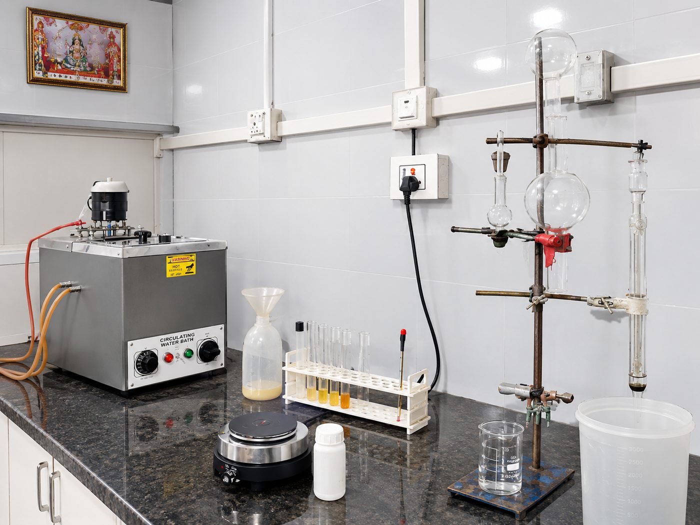Lab testing setup for Fat% and SNF% analysis
