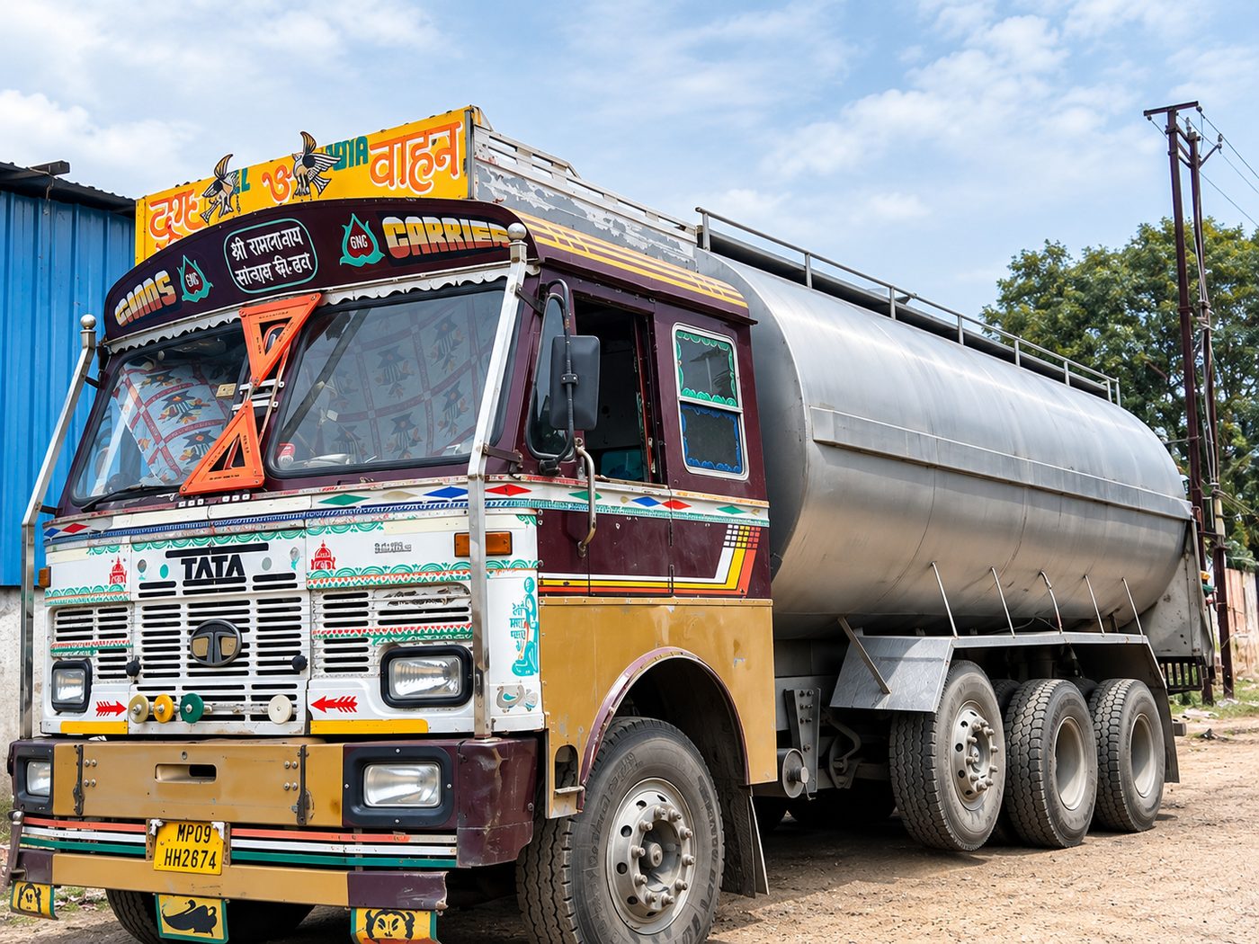 Chilled milk tanker used for daily dispatch
